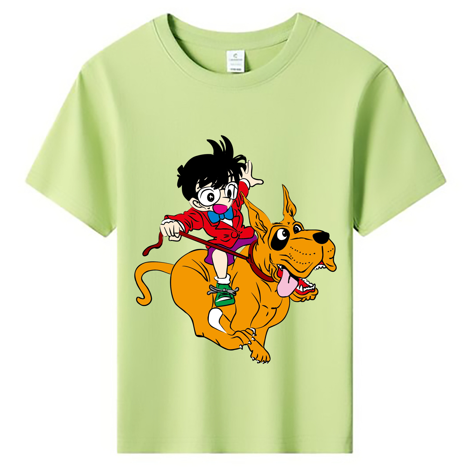 （画像用） 名探偵コナン 江戸川 コナン Detective Conan Conan Edogawa 綿100％キッズTシャツ（フロントプリント）